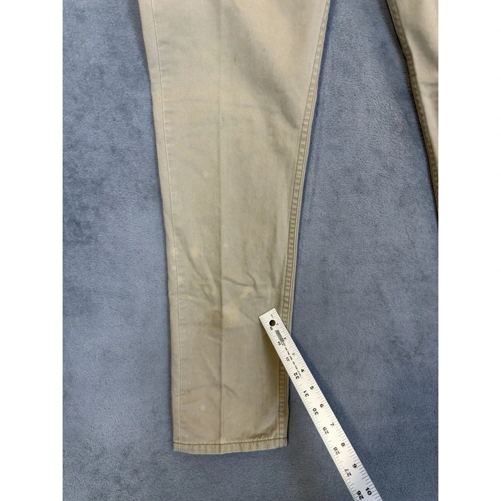Levis Jeans Mens 32x32‎ Tan Khaki 508 Regular Fit Taper Leg White Tab *flaw*